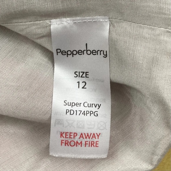 Bravissimo Pepperberry Dress Super Curvy Viscose Red Grey UK 12 Geo Print Lined - Picture 8 of 8